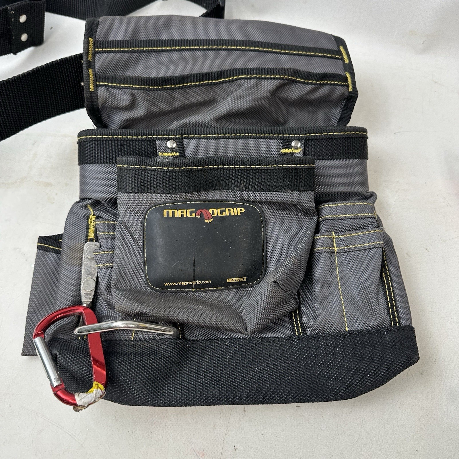 Magnogrip Tool Belt Magnetic Holder Durable Canvas 12 Racket Design