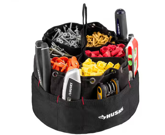 10 In Parachute Grab Bag Heavy Duty Small Parts19 Compartment Storage Tool Black