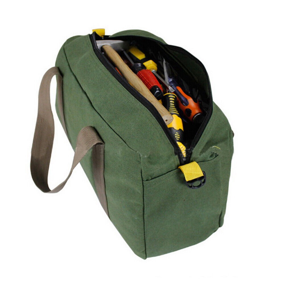 Heavy Duty Canvas Tool Bag Carry Tote Work Storage Utility Mechanics Waterproof