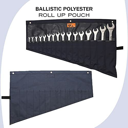 Wrench Roll Up Canvas Bull Tools Holder Storage Organizer 16 Pockets