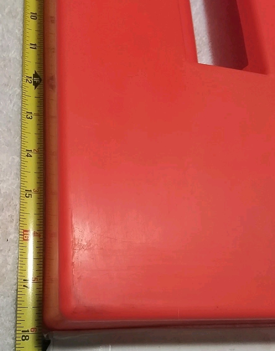 ORANGE PLASTIC UTILITY TOTE 18″×8-1/2″×2″ » HEAVY DUTY «