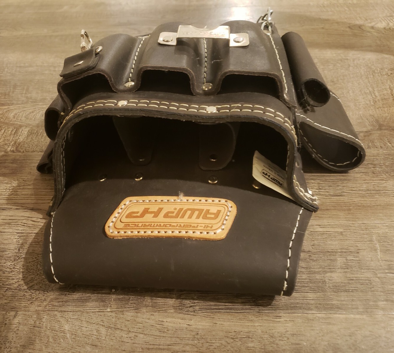 AWP HP Tool Belt 100% Oil Tan Leather High Performance Black