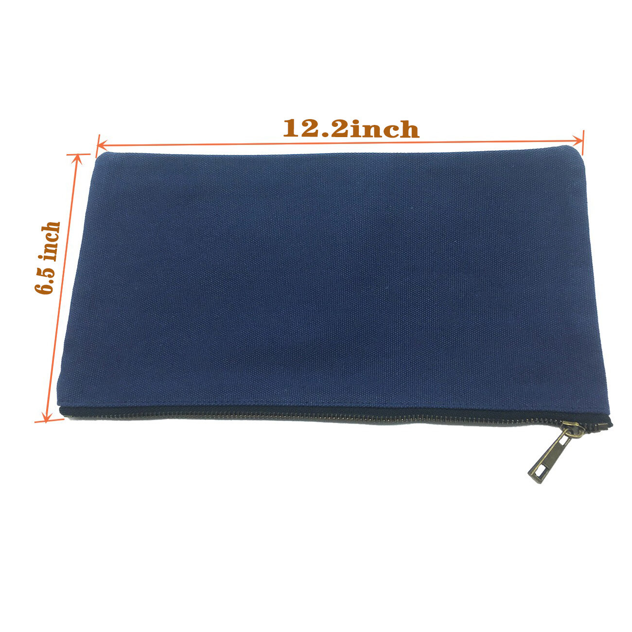 50PCS Small easy carry Canvas Tool Bag Metal Zippers Multi Purpose 12.2x 6.5inch