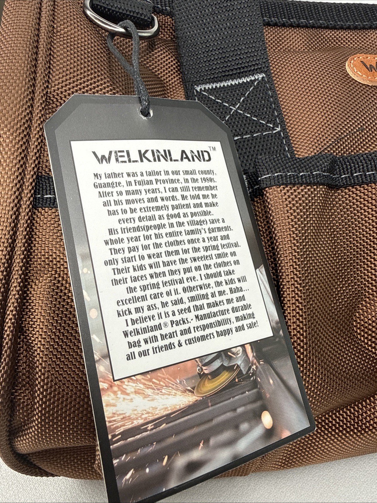 WELKINLAND Heavy Duty 14” Electrician Tool Bag – 16 Pockets