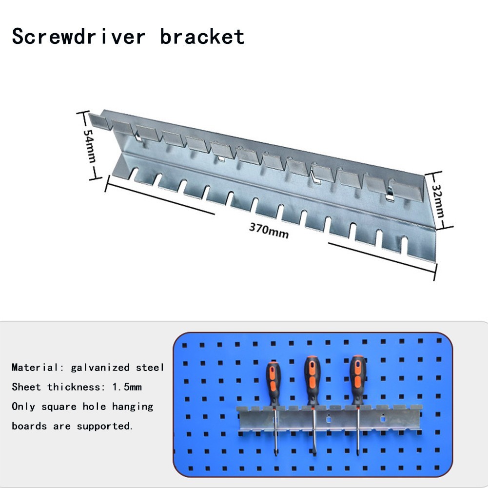 Storage Rack Tool Hanging Hardware Orifice Rack Screwdriver Wall-mounted