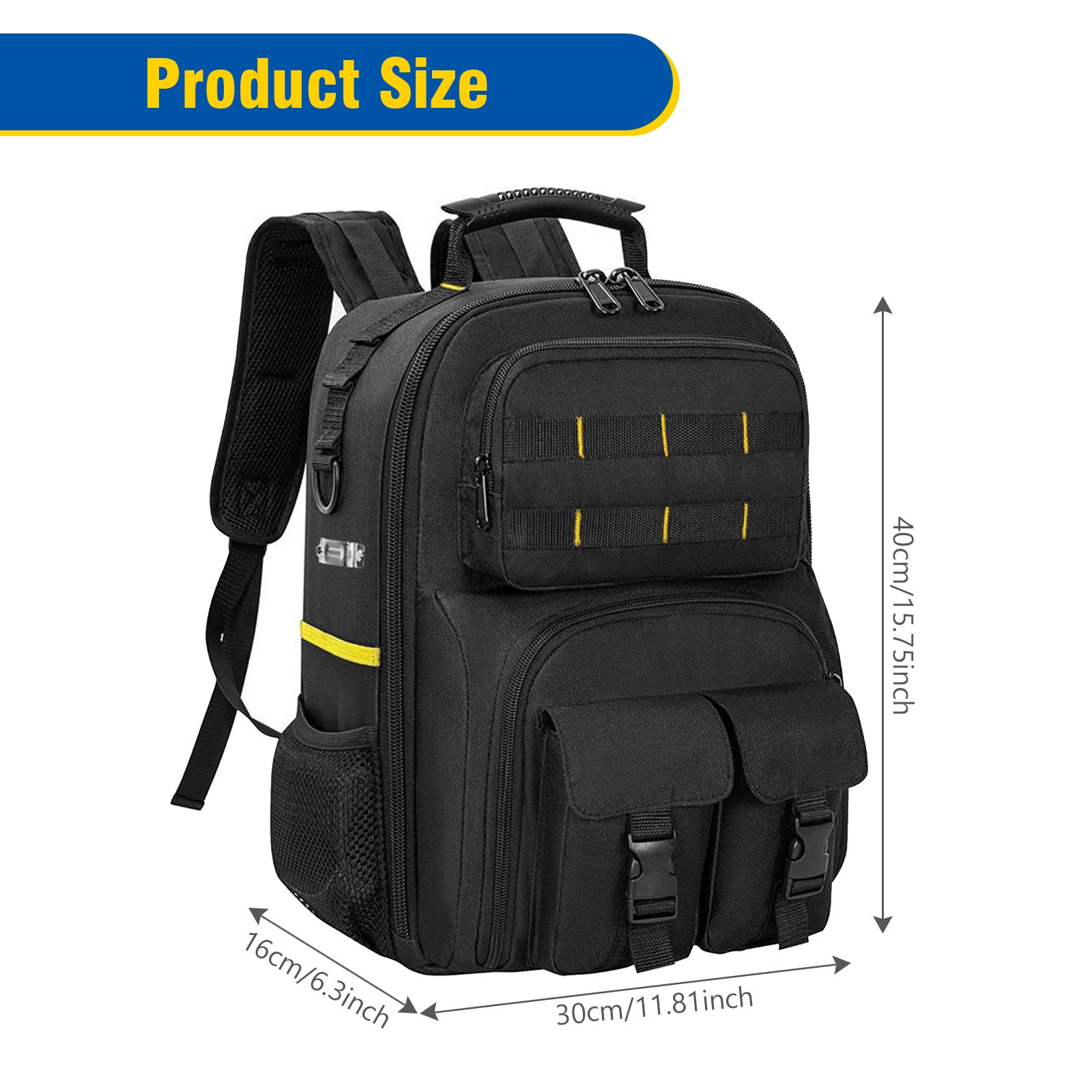 Back Pack Tool Bag Carrier Storage Electrician Heavy Duty Durable Backpack NEW