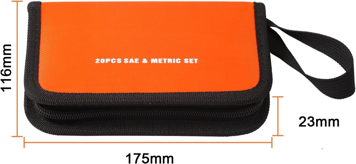 Compact 20-Pocket Wrench Organizer Bag – Durable Oxford Fabric, Handy Tote