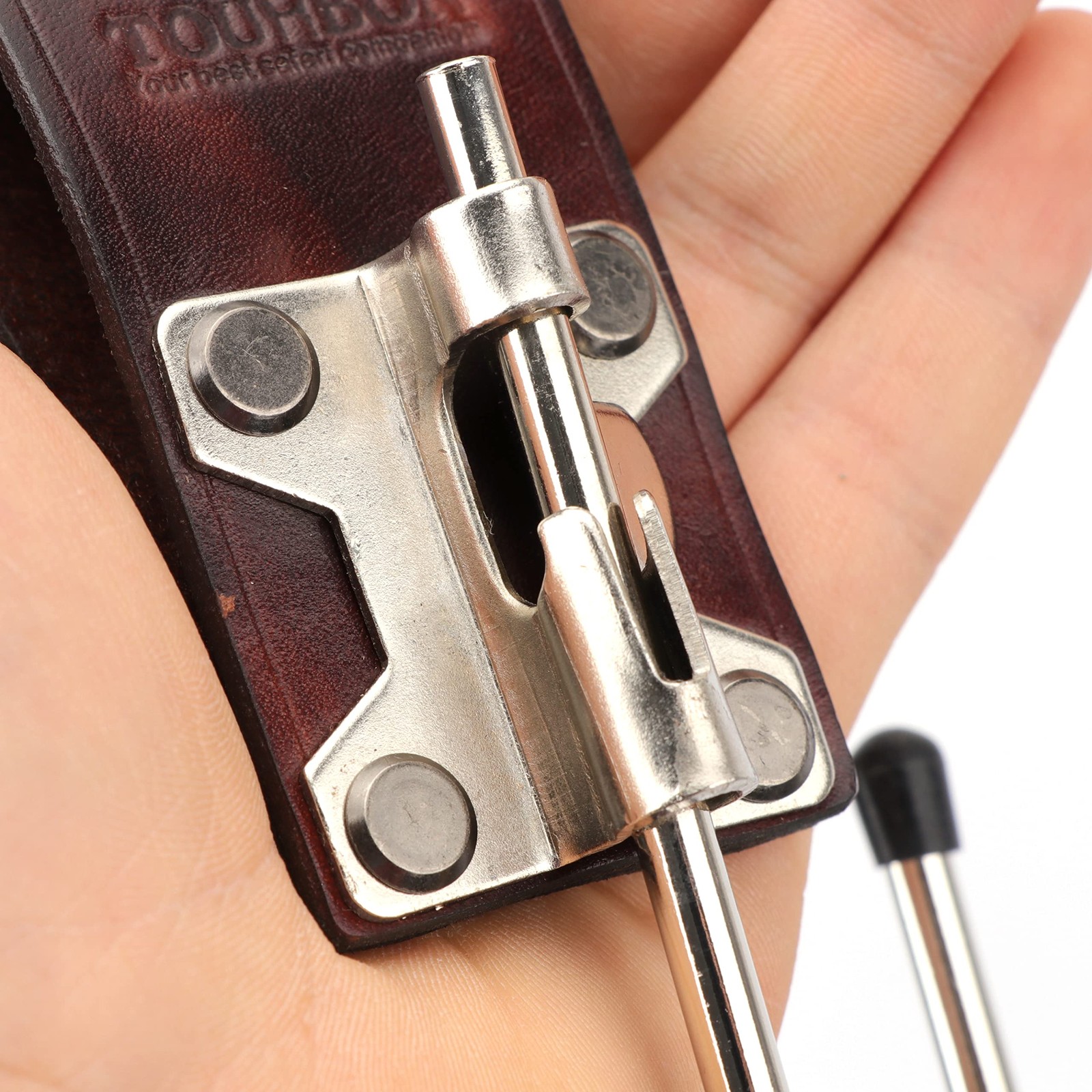 Leather Tool Holder Drill Hook for 3-inch Carpenter Tool Belt