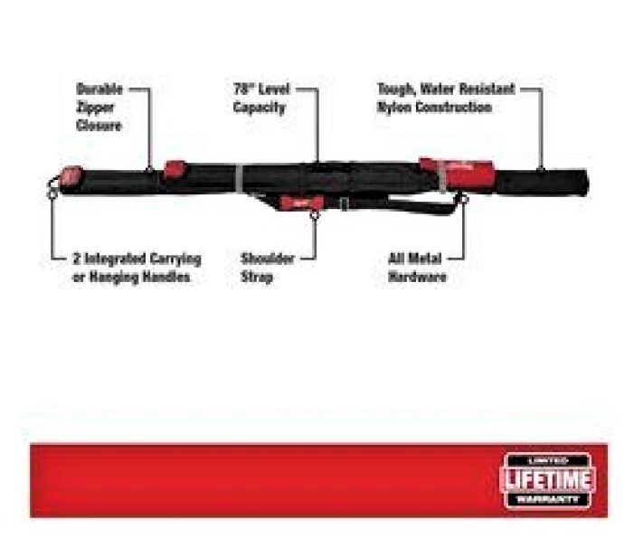MILWAUKEE REDSTICK 78″ Level Combo Storage 4 Pocket Tool Bag 24″ 48″ 72″ MLSB78