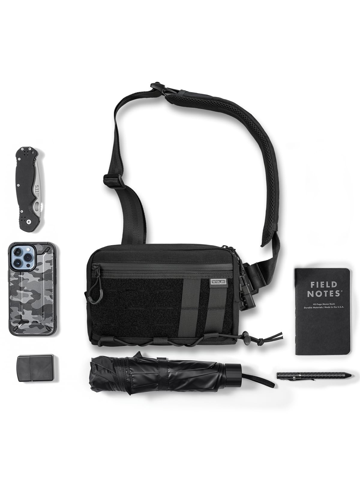 Tactical_Geek Tacticalgeek Crossbody Shoulder Bag Nylon Multipurpose Daypack