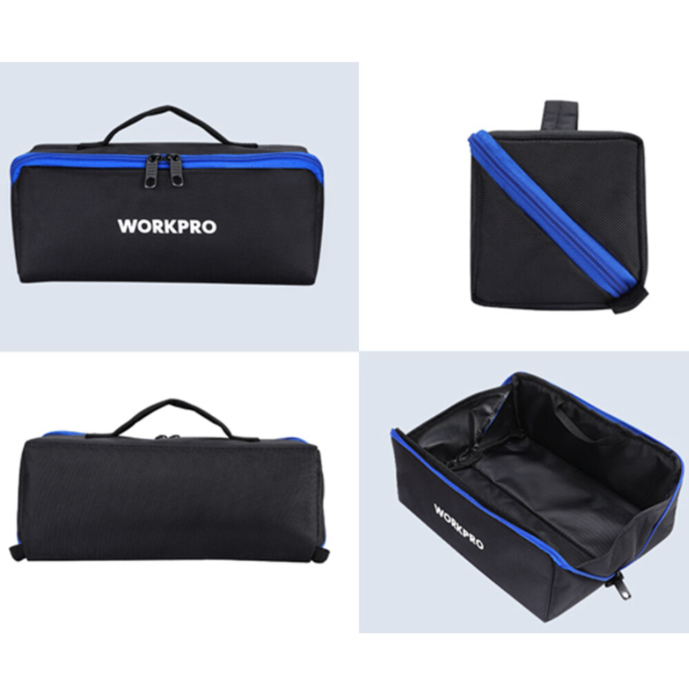 WORKPRO 10″ Wide Mouth Heavy Duty Tool Bag 3PCS Tool Storage Bag Zipper Tote Bag