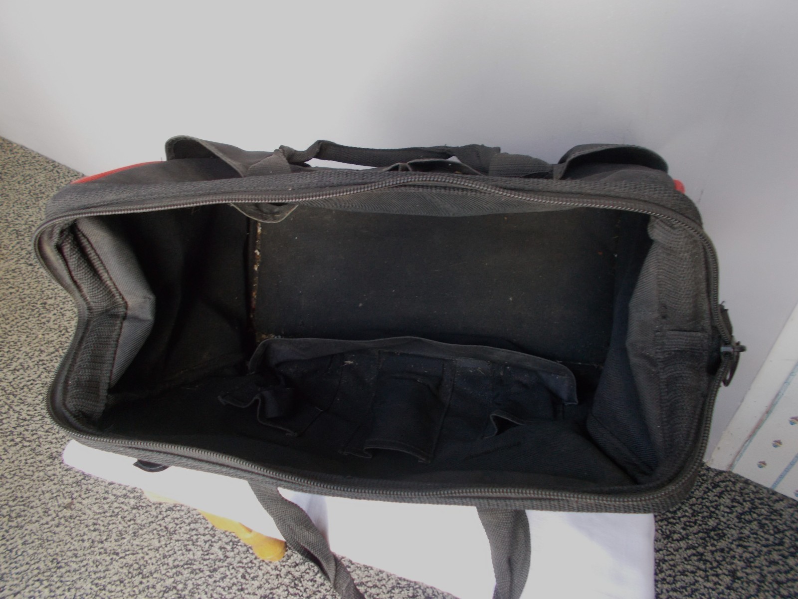 Mac Tools Small TOOL BAG Black W Red Embroidered Logo 14” with Pockets