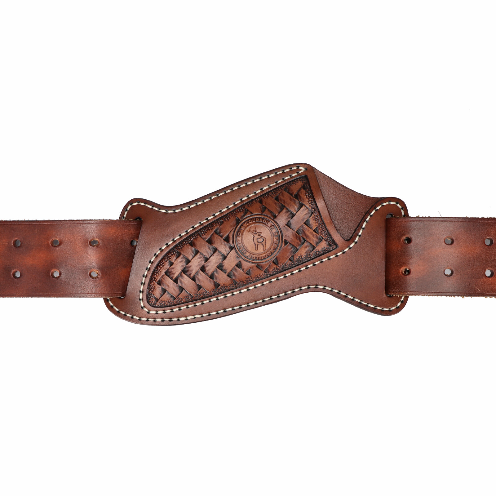 Leather Pancake Design Fixed Blade Knife Sheath Belt Hold Pouch EDC Knives Cover