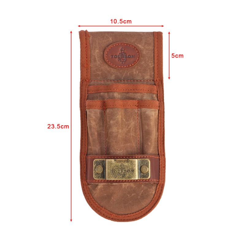 Tourbon Canvas Wrench Holder Spanner Pocket Tape Measure Clip Framer Tool Pouch
