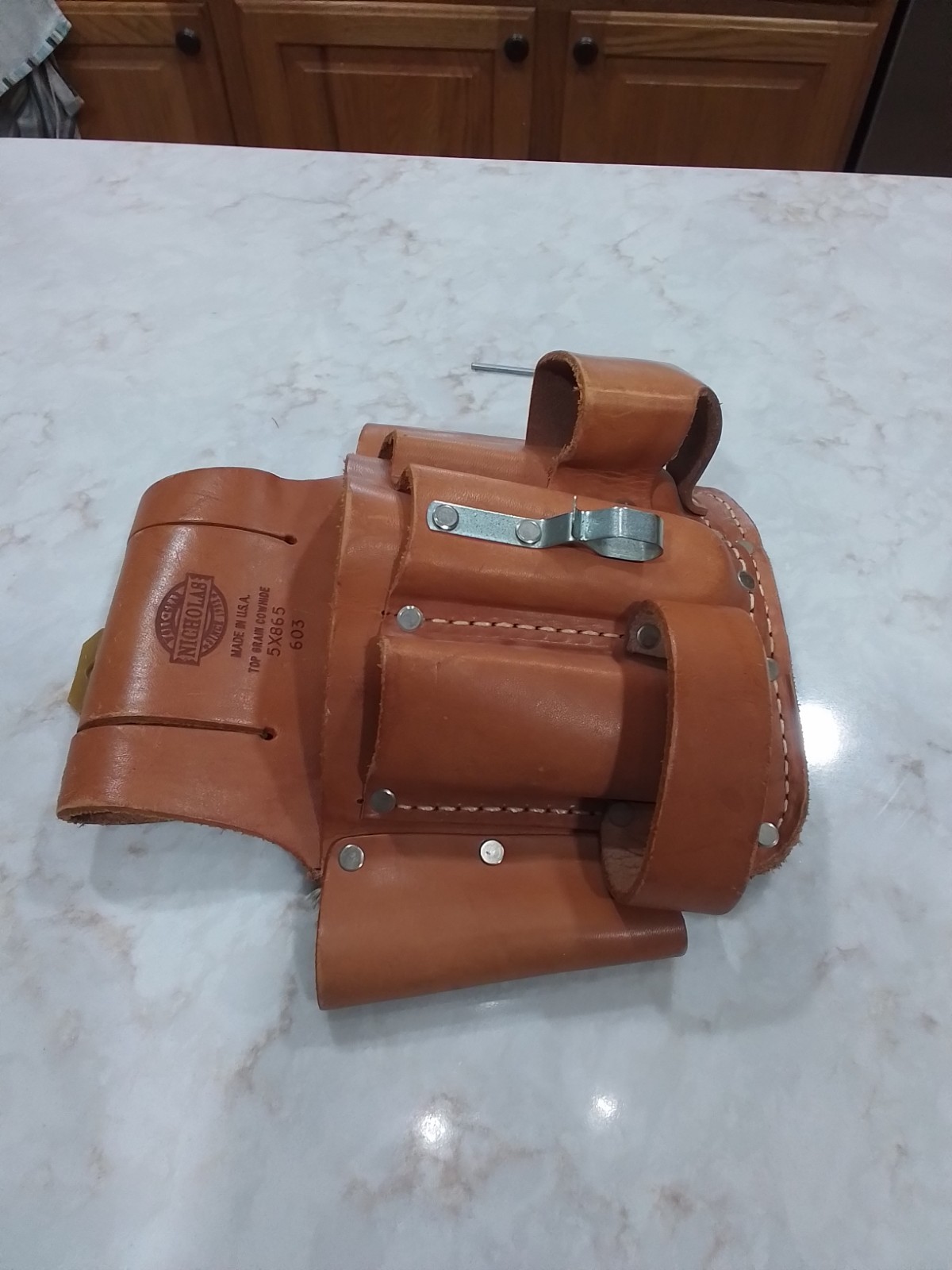 Nicholas Work Gear Top Grain Cowhide Tool Pouch 5×865 603 Made in USA