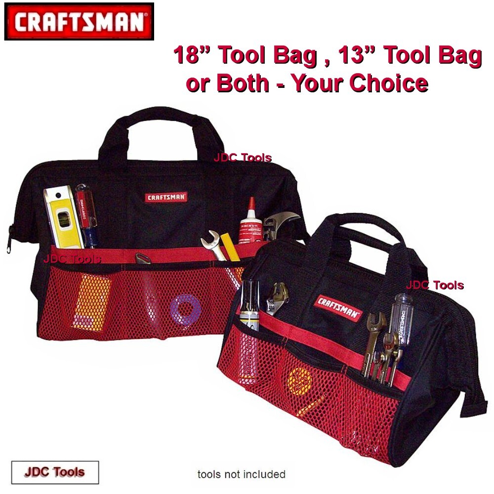 Craftsman Tool Bag Storage Carriers Tote – Your Choice 13″ 18″ or Both