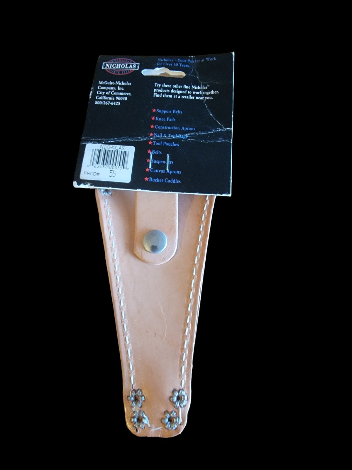 2 Vintage Nicholas Work Gear Leather Tool Belt Cowhide USA – 449 & 55 Sheath