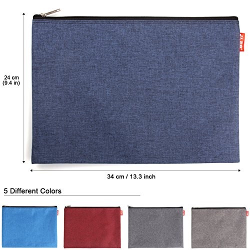 5 Pack Canvas Zipper Tool Bag Set, 13.3″ x 9.4″ 14oz Heavy 01. 5 Colors_A4