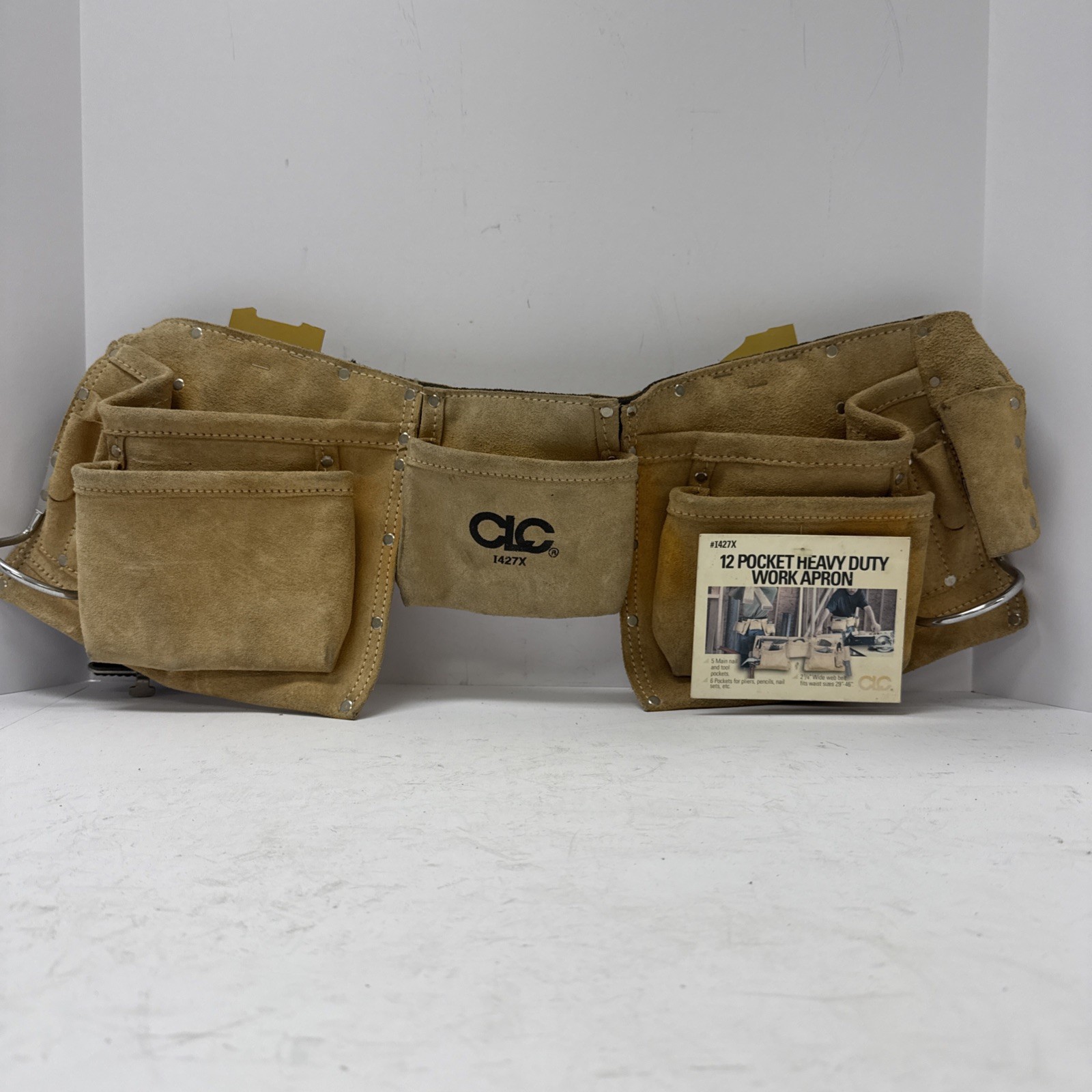 CLC Work Gear 1427X Carpenters/Construction Tool Belt Leather 12 Pocket NOS