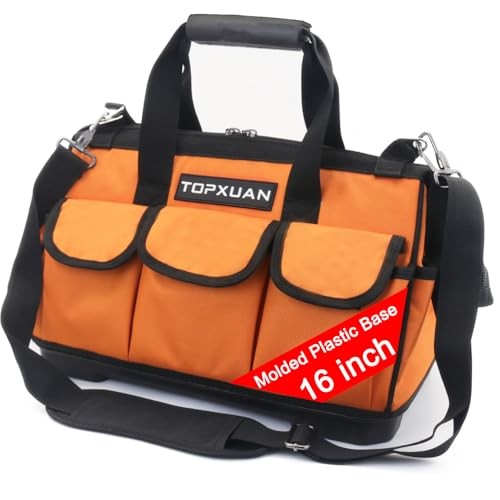 Tool Bag 16 Inch Molded Plastic Base Heavy Duty Waterproof Orange YT-STBAG-1601