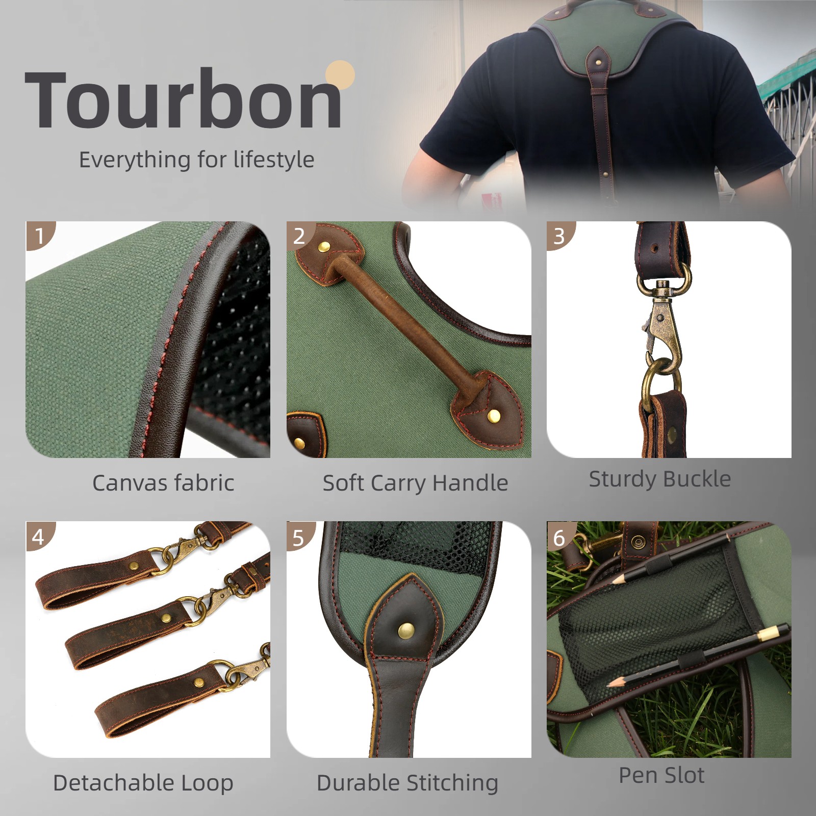 Tourbon Tool Harness Suspenders Carpenter Rig Bag Electrician Tools Belt Bag