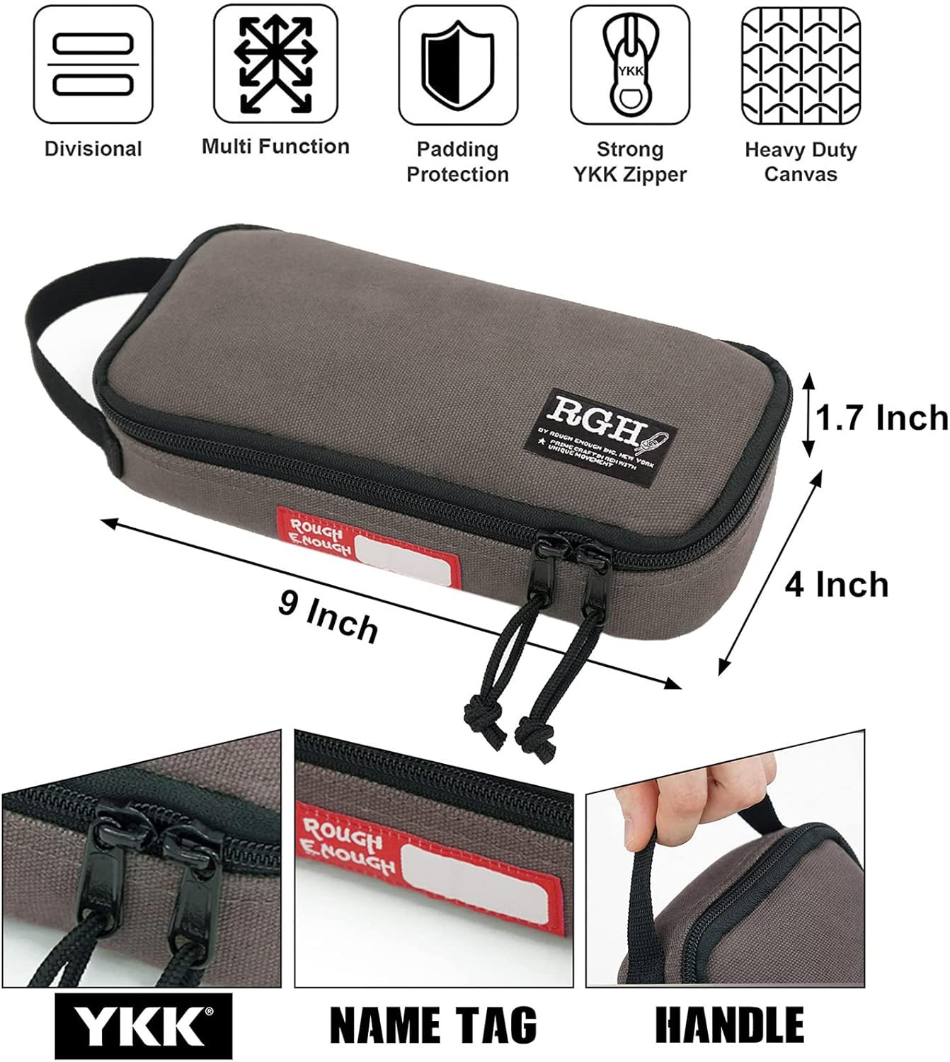 Rough Enough Canvas Tool Bags with Handle & Zipper – Versatile Bundle