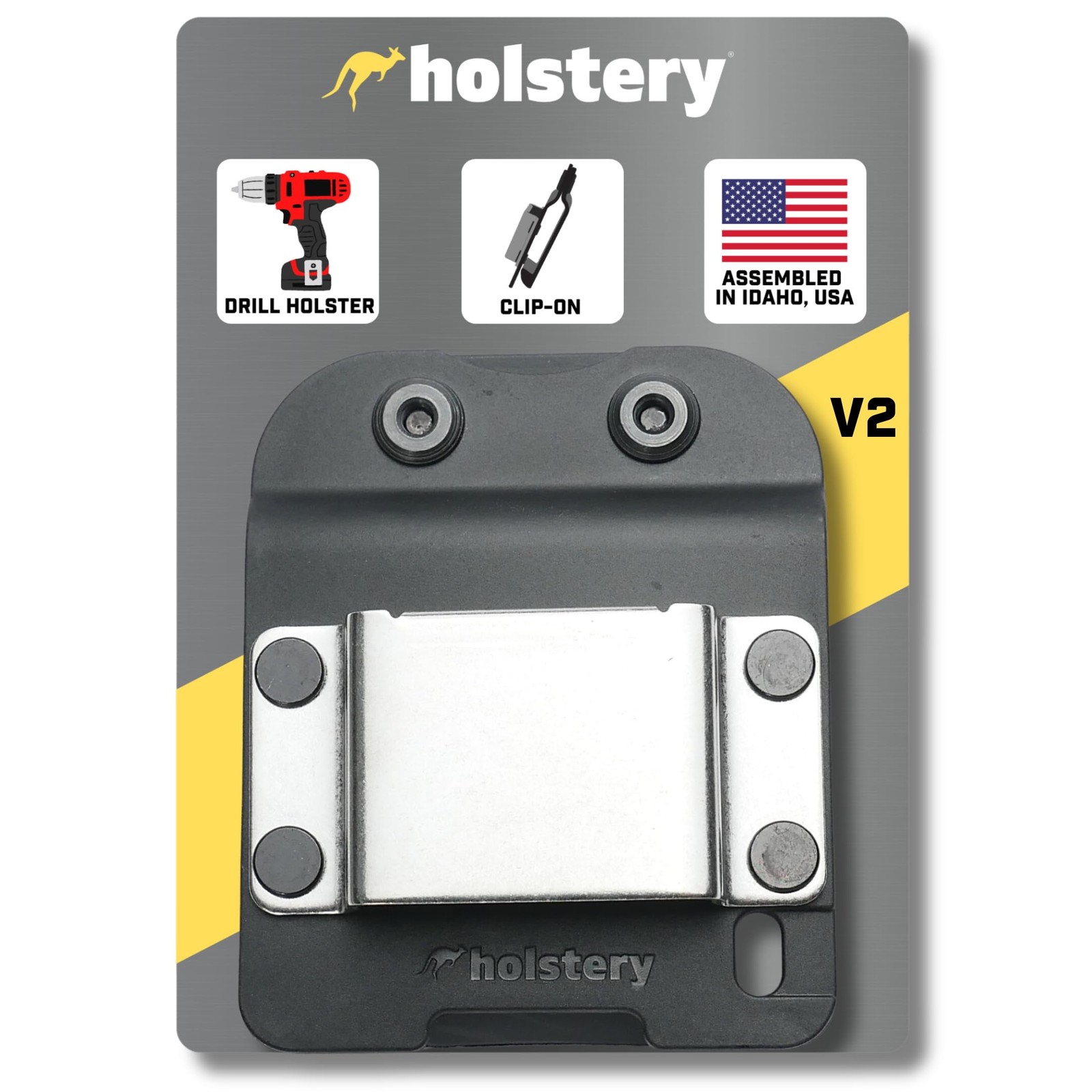 Heavy Duty Tool Belt Drill Holder Clip On Holster Cordless Impact Nailer Tape