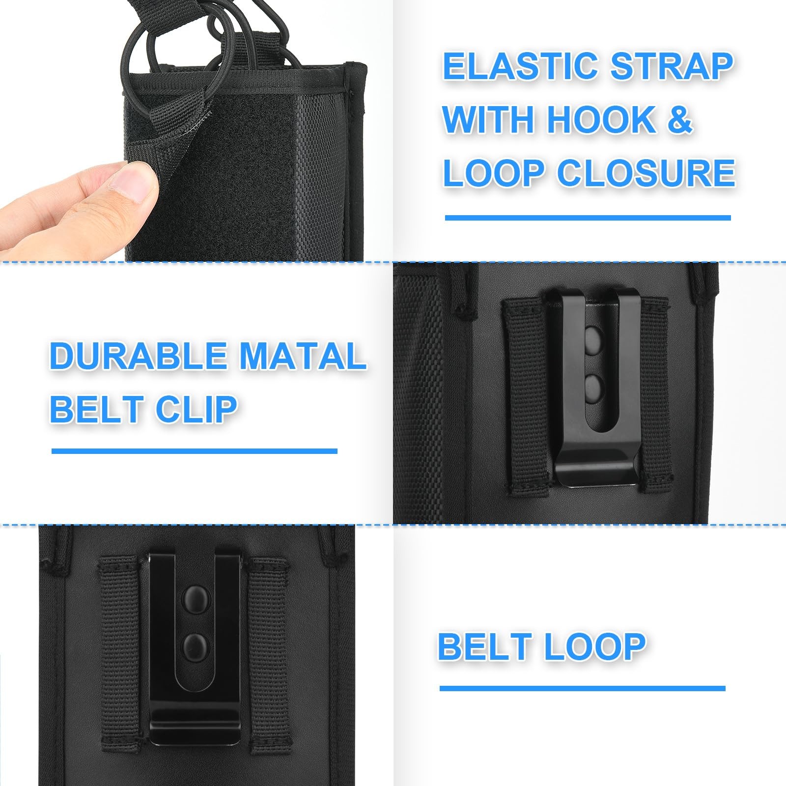 1680D Black Spray Can Belt Holster, 1 Pack Spray Bottle Holder with Metal Belt C