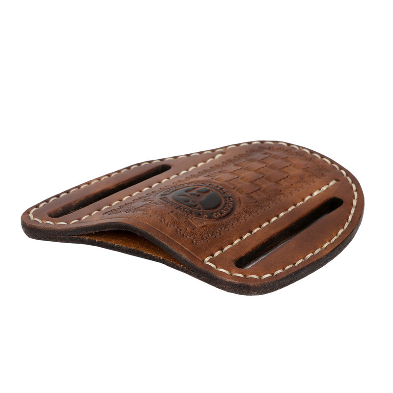 TOURBON Camping Tool Belt Sheath Leather Folding Knife Pocket Storage Holster