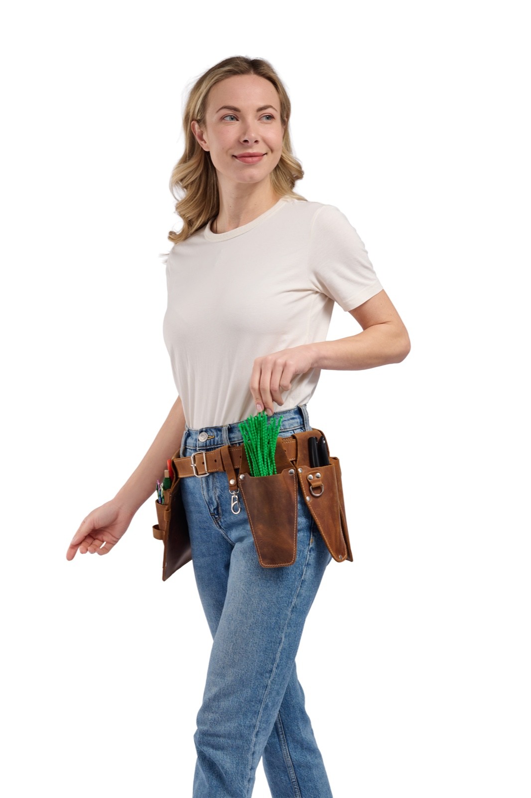 Adjustable Garden Belt — Leather Tool Belt. FLORIST tool belts. Leather belt.