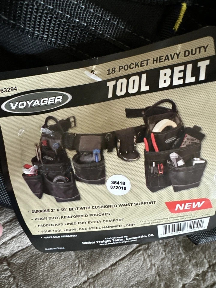 NEW Voyager 18 Pocket Heavy Duty Tool Belt – 63294 – FREE SHIPPING