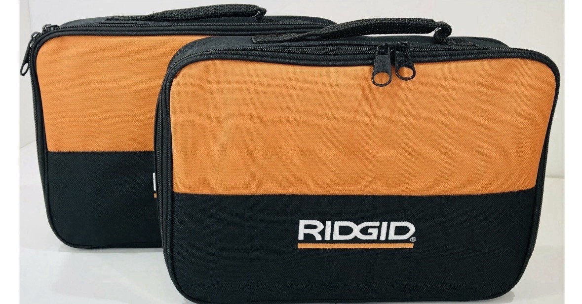 NEW 2 Pack of RIDGID Tool Bags 12x8x3 Flat Bag