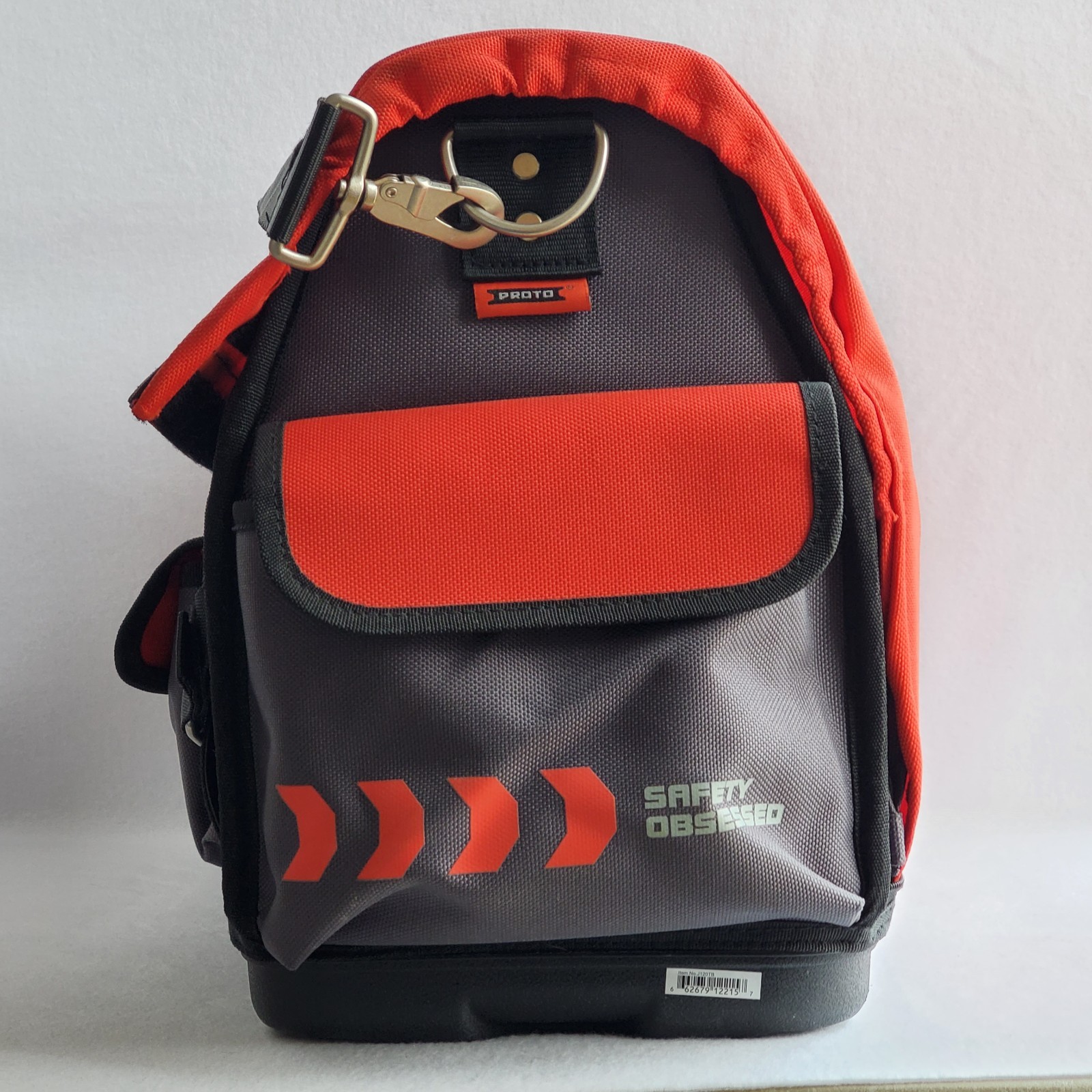 Proto J120TB Open Tote 10 Pocket Tool Bag Large 20″ x 11″ x 15″ Red & Gray LOOK