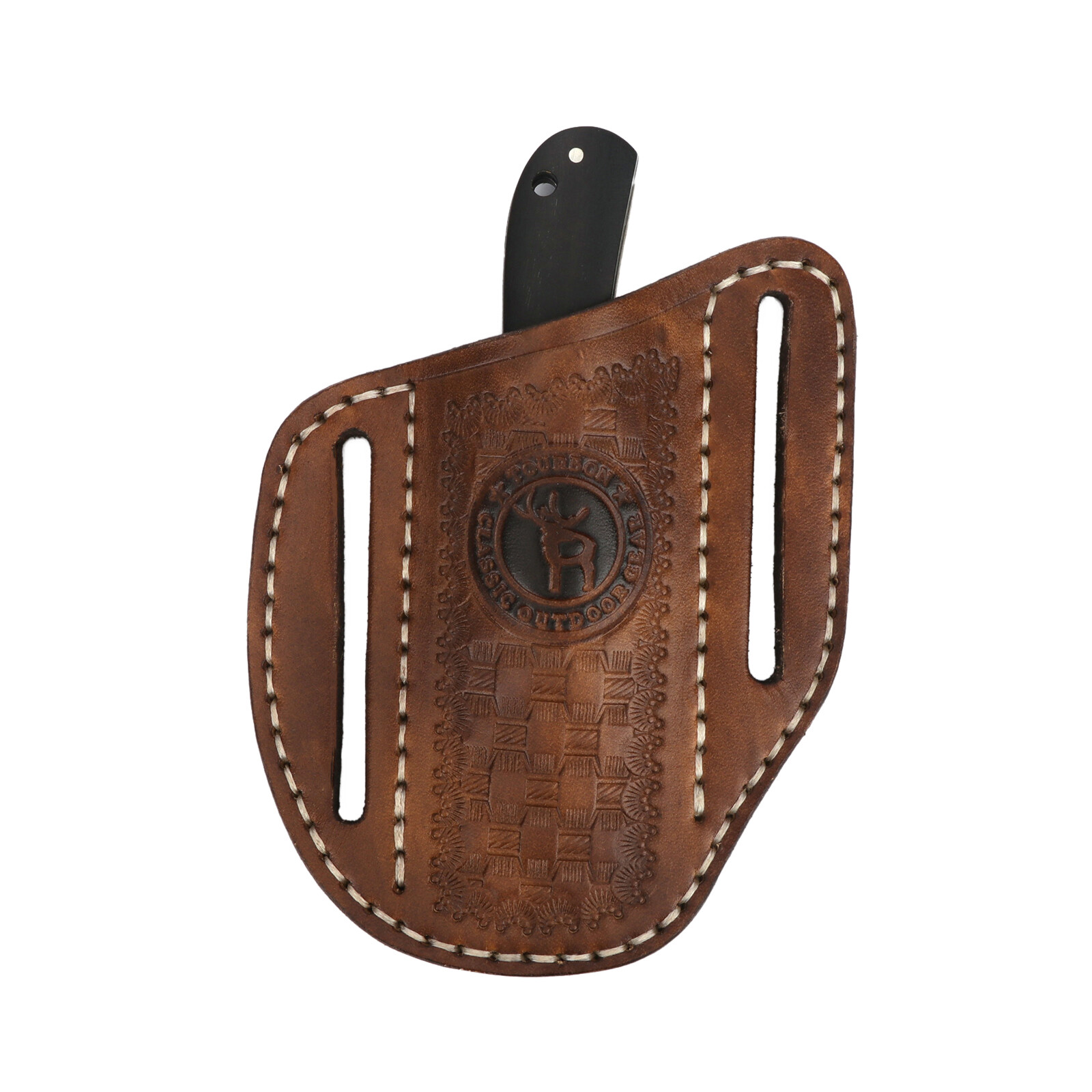 Leather Knife Sheath Belt Carry Pouch EDC Folding Pliers Tools Pocket
