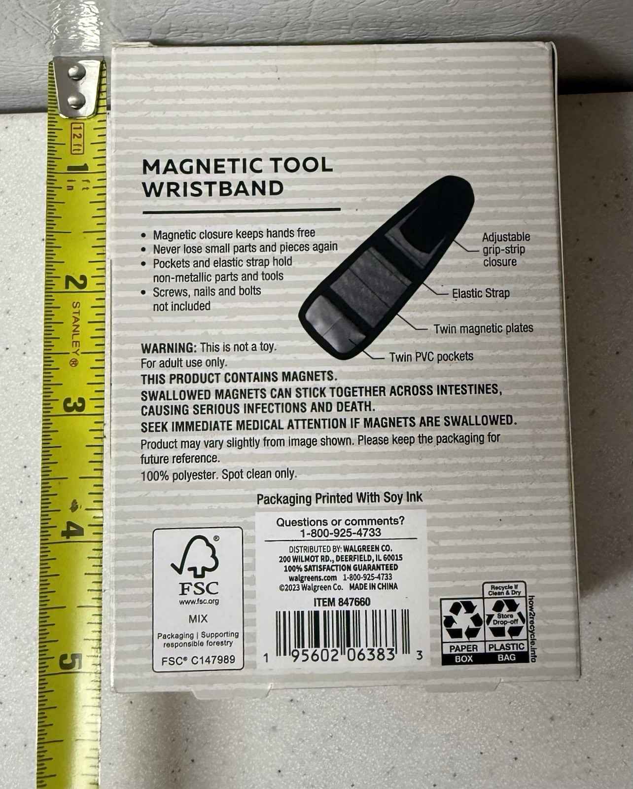 Modern Expressions Magnetic Tool Wristband ML40B