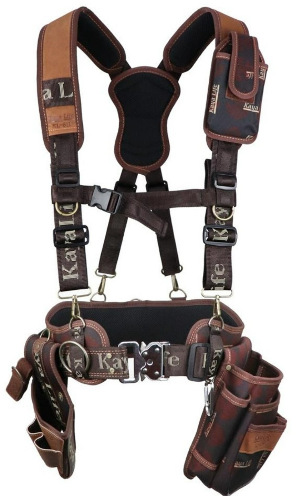 Original KAYA LIFE KL-600 Work Tool Belt Suspenders Drill Pouch Holder Express