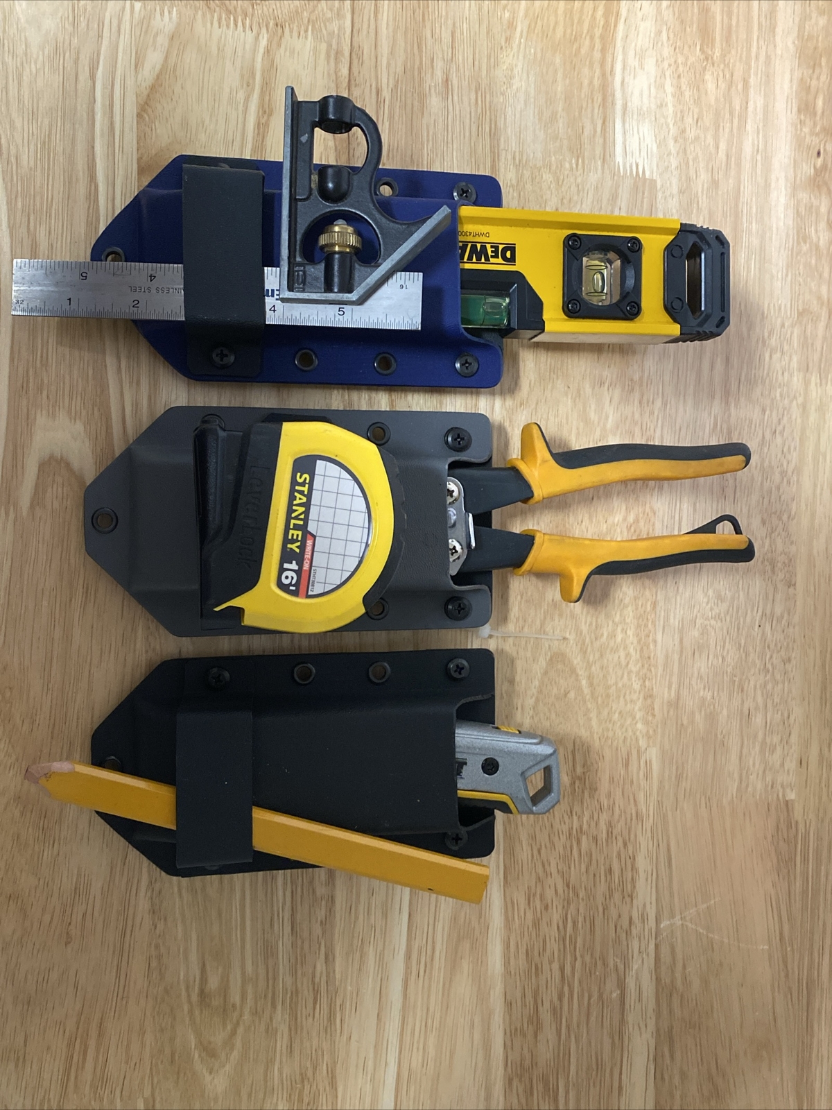 Tape Measure Holder with Utility Knife Pouch, Holds dozens of Items!
