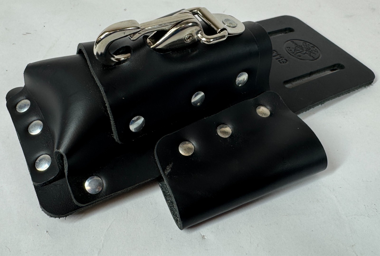 Klein Tools 5119 4 Pocket Tool Pouch 6.5» x 8.5» Black Leather Belt Utility