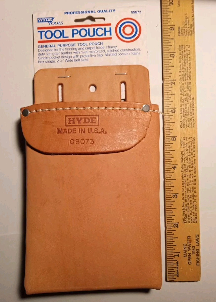 HYDE 09073 LEATHER TOOL POUCH GENERAL PURPOSE UTILITY- NOS