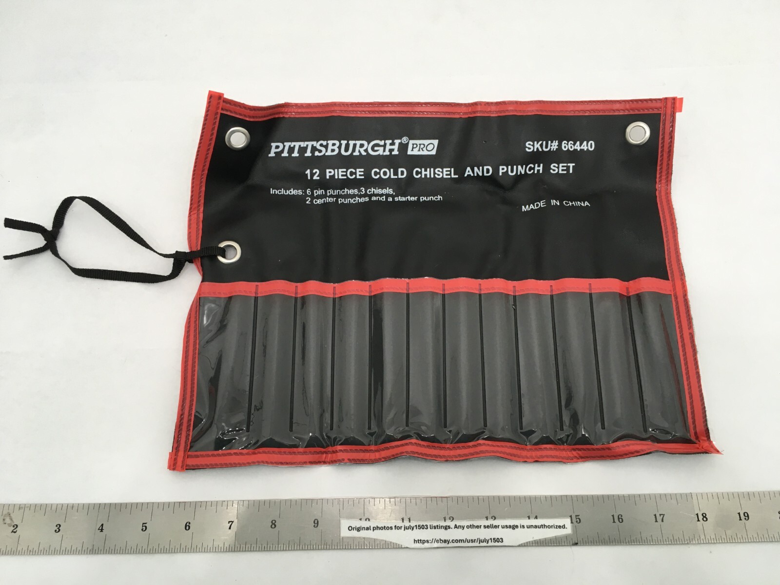 Pittsburgh Pro 12-Slot Carry Case for Small Tools, Chisels, Punches – EMPTY!