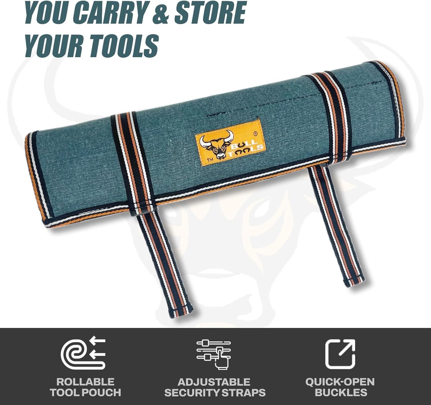 Wrench Organizer 26 Pocket Roll Up Pouch with Carry Bag Tool Metric & SAE Hand