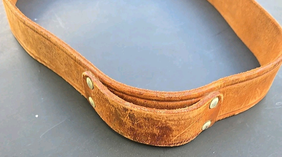 Vintage W. M. Bashlin Co. Linesman Tool Belt, #628-46 100% Distressed Leather