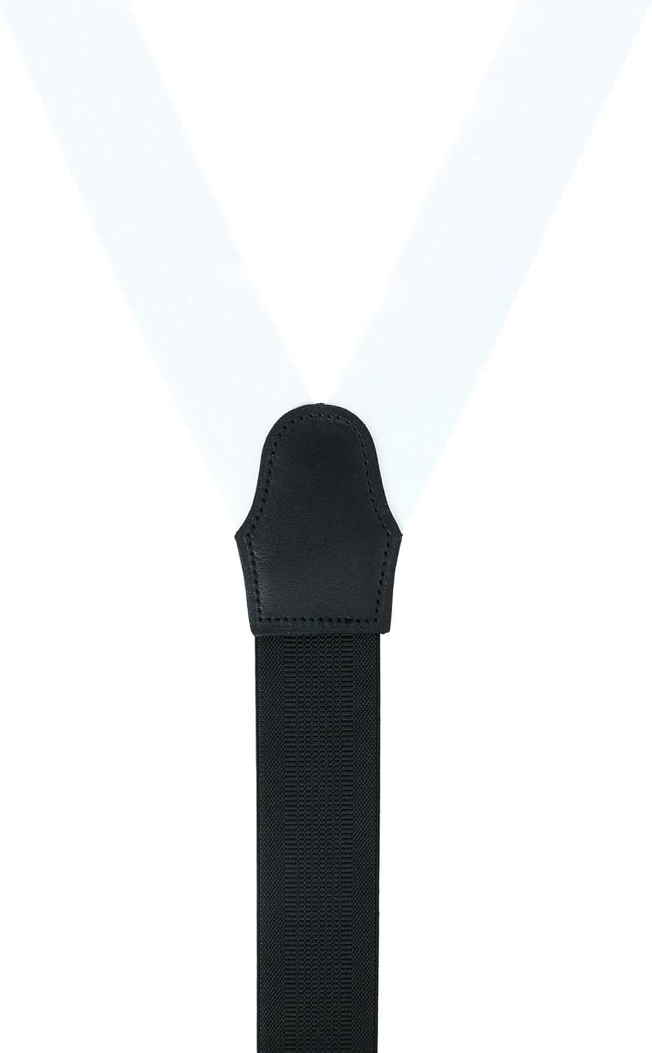 Trafalgar Sutton Solid Color Silk Formal Suspenders | Y-Back, White