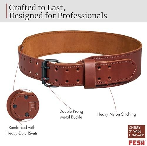 Handcrafted Men’s Leather Tool Belt, Top Grain Heavy Duty Utility Belt Pouch