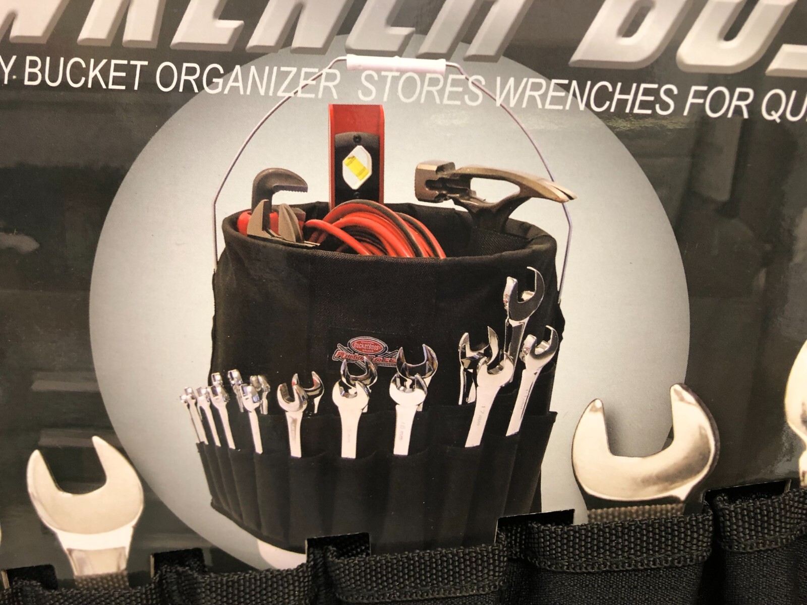 Bucket Boss Wrench Boss 12 in. W X 11-1/2 in. H Bucket Organizer Black