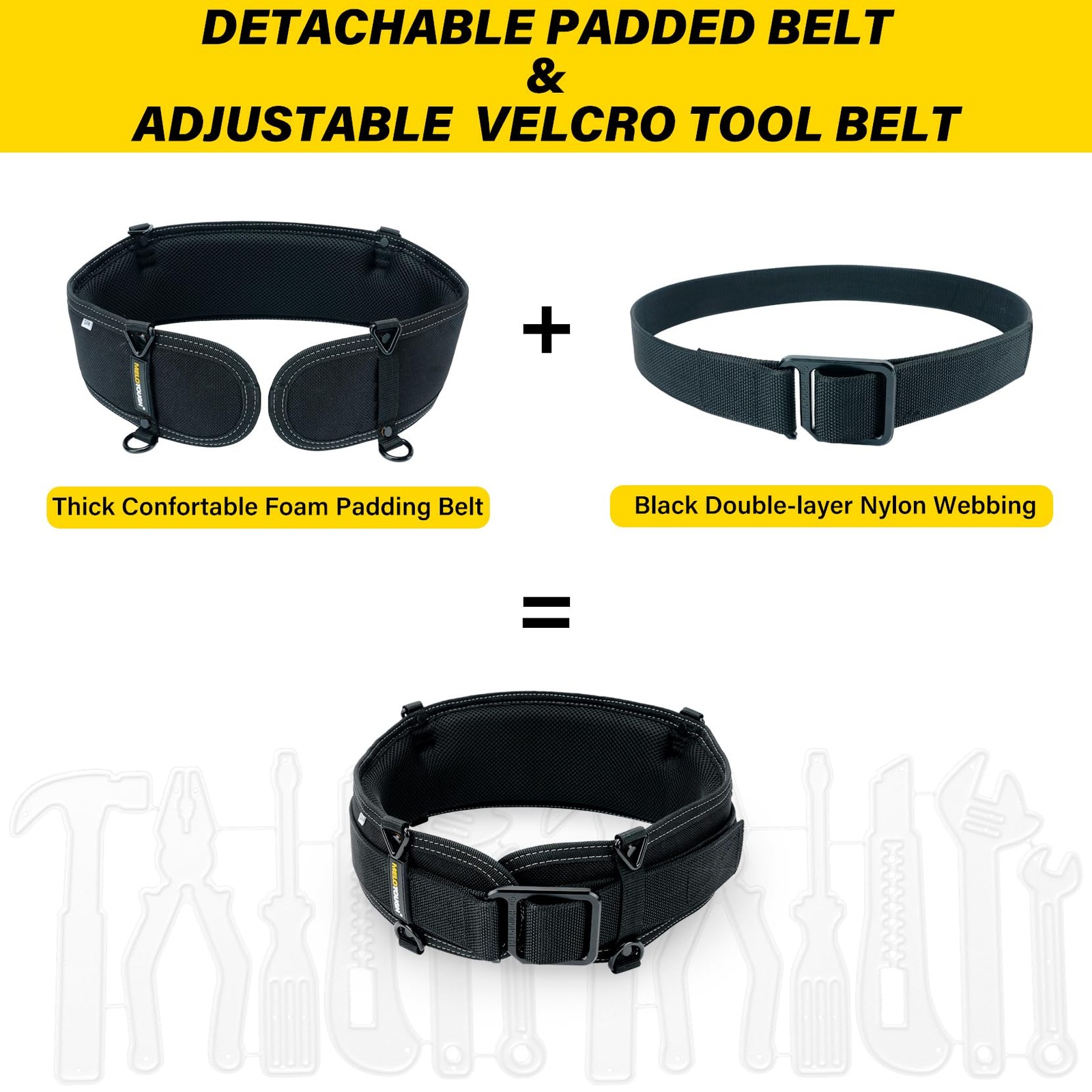 Padded Tool Belt,Electrician Tool Belt,Work Belt for Men,Quick Release,Thick …