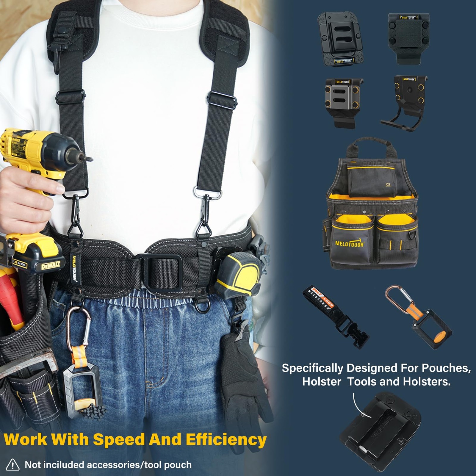 Padded Tool Belt,Electrician Tool Belt,Work Belt for Men,Quick Release,Thick …