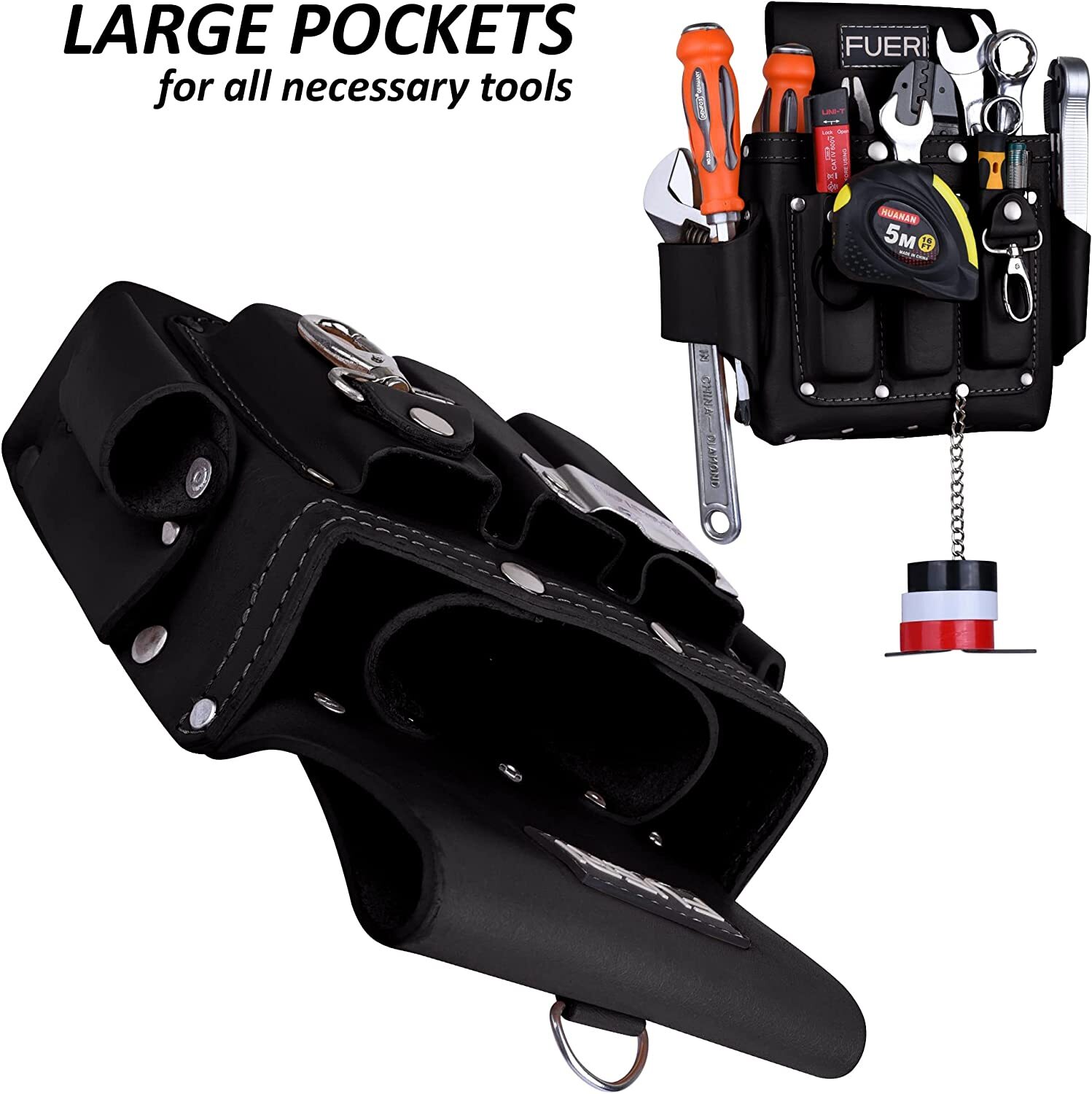 Leather Tool Pouch for carpenters Tool bag for electricians Framers electric