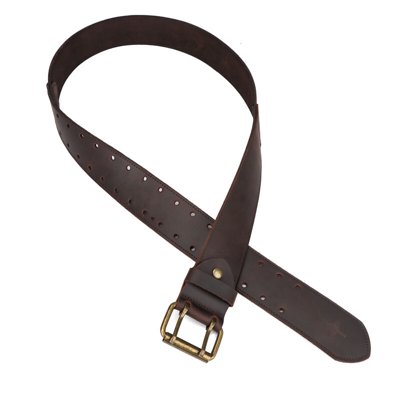 Leather Tools Holster Carry Work Belt 2″ Double Roller Buckle Rig Belt-Xmas Gift