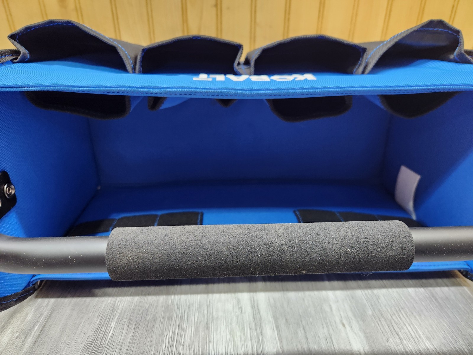 Kobalt Tools 16” in Open Tool Tote Bag 14 Interior Exterior Pockets Heavy Duty